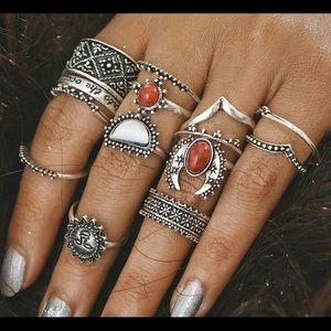 14 PCS BOHO RING SET
